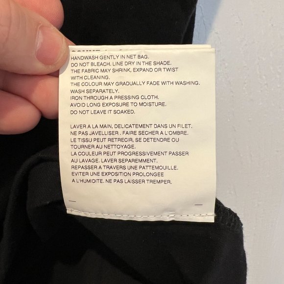 Comme des Garcons Men's Black Cotton Jersey Heart T-Shirt - Picture 8 of 10